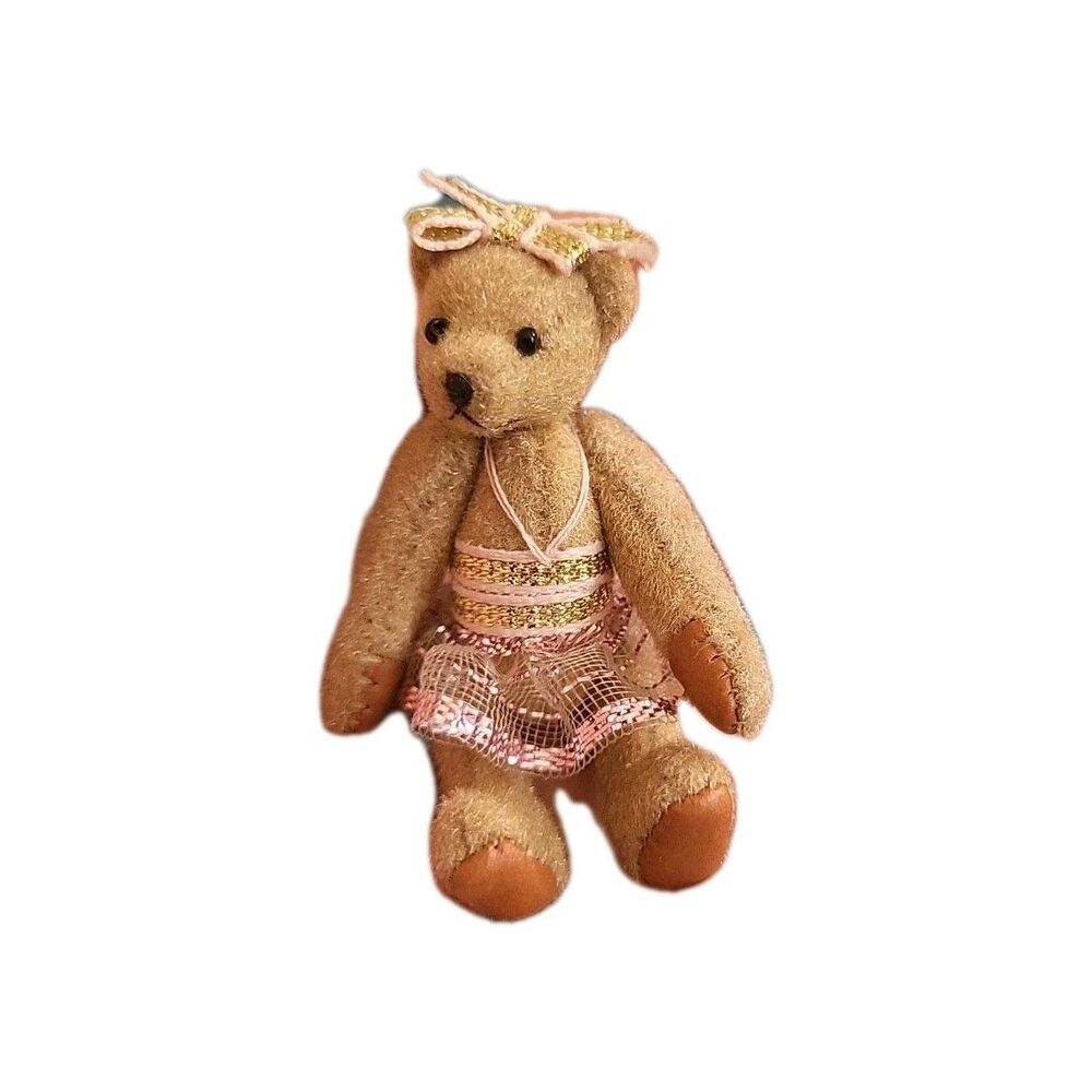 Gund Littlest Bears Ballerina Teddy Bear Collectible Jointed Pink Tutu Ballet